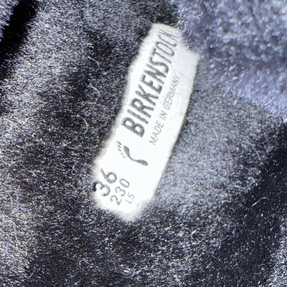 Birkenstock Arizona Big Buckle Shearling Black NWT Women’s Size 36 Two Strap - Picture 10 of 12
